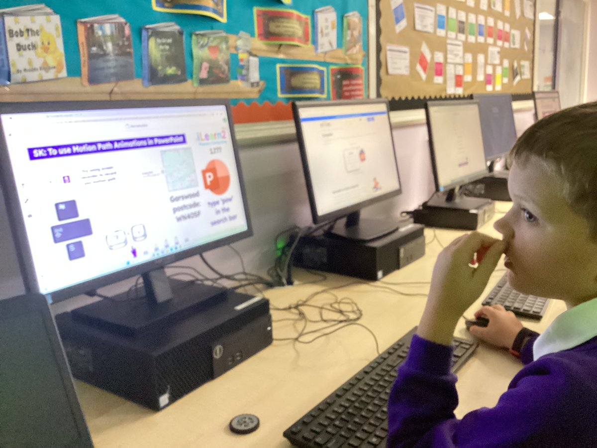 Year 4 have been guiding us around Garswood with their motion paths in PowerPoint, we have even attempted the screen recorder function to record our animation.  <a href="/GarswoodPrimary/">Garswood School</a> <a href="/lucymyatt/">Mrs Myatt</a>