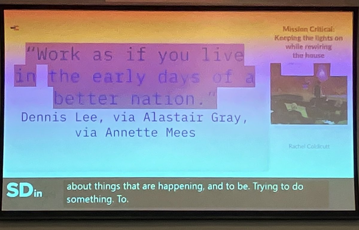 Will put this on the corner of my whiteboard to remind myself next time the slog seems particularly long... @rachelcoldicutt at #SDInGov #govdesign