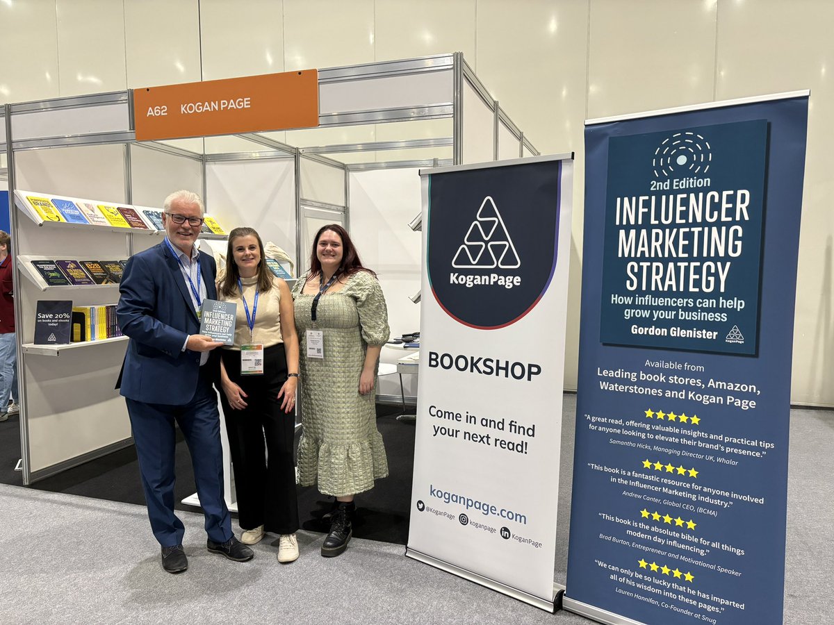 Great to be at the Technology for Marketing Show <a href="/tfm_event/">Technology for Marketing</a> promoting my book on influencer marketing strategy with the wonderful team <a href="/KoganPage/">Kogan Page Publishing</a> #businessbooks
#influencermarketingbook stand A62
