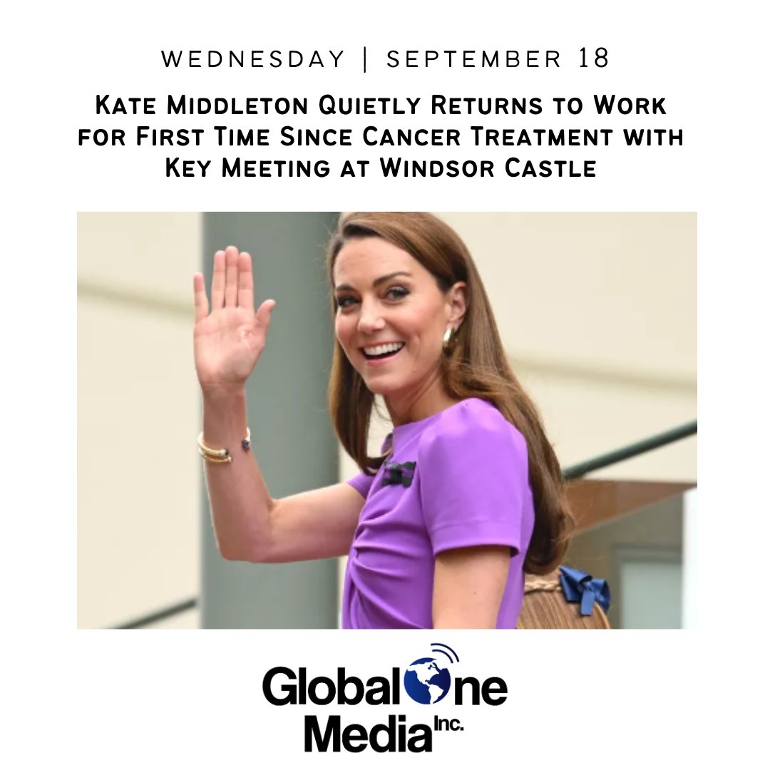 Global1MediaInc's tweet photo. Kate Middleton quietly returns to work after supporting her family through cancer treatment. Her resilience and dedication shine through as she resumes her royal duties. How do you balance personal challenges with professional responsibilities? https://t.co/8xoLlvPVot