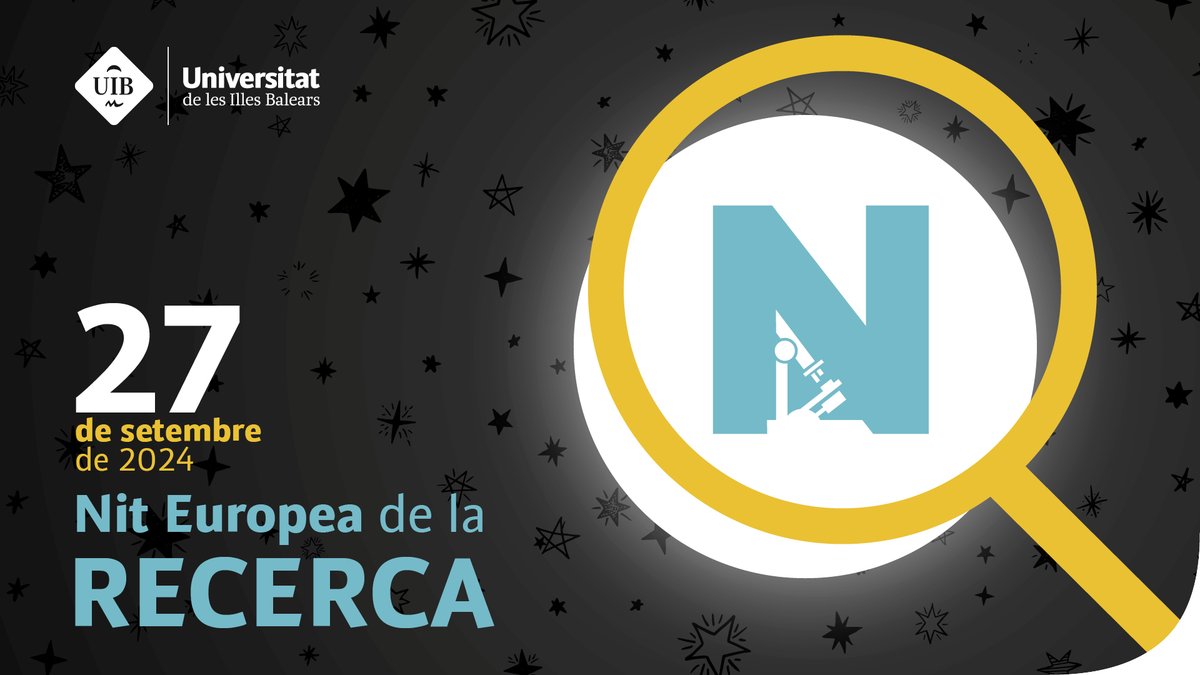 Universitat de les Illes Balears - UIB (@uibuniversitat) on Twitter photo #NitRecercaUIB24 | ✨Celebram un any més la Nit Europea de la Recerca!
➡️Itineraris científics, mostres d’experiments i #monòlegs a càrrec d'investigadors de la #UIB.
🙌No et perdis l'oportunitat d'explorar el món de la #recerca científica en un ambient divertit i divulgatiu! #NitRecercaUIB24 | ✨Celebram un any més la Nit Europea de la Recerca!
➡️Itineraris científics, mostres d’experiments i #monòlegs a càrrec d'investigadors de la #UIB.
🙌No et perdis l'oportunitat d'explorar el món de la #recerca científica en un ambient divertit i divulgatiu!