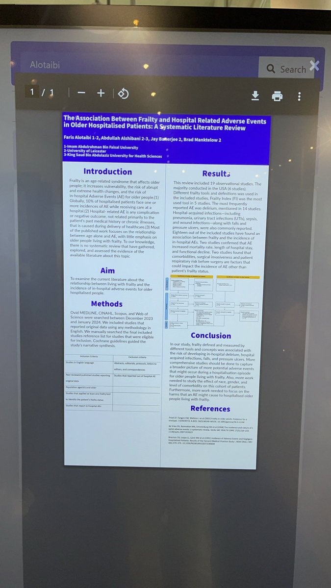 Faris Alotaibi (@farismalotaibi) on Twitter photo Hola 👋🏻 from Valencia, Spain 🇪🇸 where i had the pleasure to attend and present a poster about the results of the first study of my PhD at <a href="/EuGMSSociety/">EuGMS - European Geriatric Medicine Society</a>
فخور وسعيد بمشاركتي بملصق علمي يعرض نتائج دراستي الاولى من الدكتوراه في مؤتمر الجمعية الاوروبية لطب كبار السن Hola 👋🏻 from Valencia, Spain 🇪🇸 where i had the pleasure to attend and present a poster about the results of the first study of my PhD at <a href="/EuGMSSociety/">EuGMS - European Geriatric Medicine Society</a>
فخور وسعيد بمشاركتي بملصق علمي يعرض نتائج دراستي الاولى من الدكتوراه في مؤتمر الجمعية الاوروبية لطب كبار السن