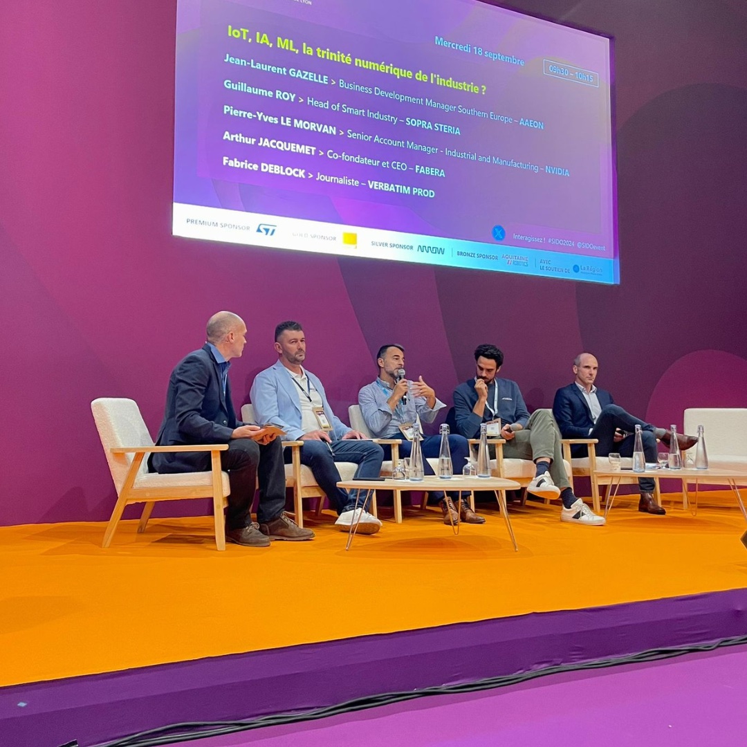 SIDO Lyon - IoT, AI, ROBOTICS & XR EVENT (@sidoevent) on Twitter photo 📣 Retour sur la conférence "IoT, IA, ML, la trinité numérique de l’industrie ?" 🤖🚀
Avec Jean-Laurent Gazelle <a href="/AAEON/">AAEON Technology Inc</a>, Guillaume ROY <a href="/SopraSteria_fr/">Sopra Steria France</a>, d’Arthur JACQUEMET (FABERA), Pierre-Yves LE MORVAN <a href="/nvidia/">NVIDIA</a> et animée par <a href="/fabricedeblock/">Fabrice Deblock</a> #sido2024 📣 Retour sur la conférence "IoT, IA, ML, la trinité numérique de l’industrie ?" 🤖🚀
Avec Jean-Laurent Gazelle <a href="/AAEON/">AAEON Technology Inc</a>, Guillaume ROY <a href="/SopraSteria_fr/">Sopra Steria France</a>, d’Arthur JACQUEMET (FABERA), Pierre-Yves LE MORVAN <a href="/nvidia/">NVIDIA</a> et animée par <a href="/fabricedeblock/">Fabrice Deblock</a> #sido2024
