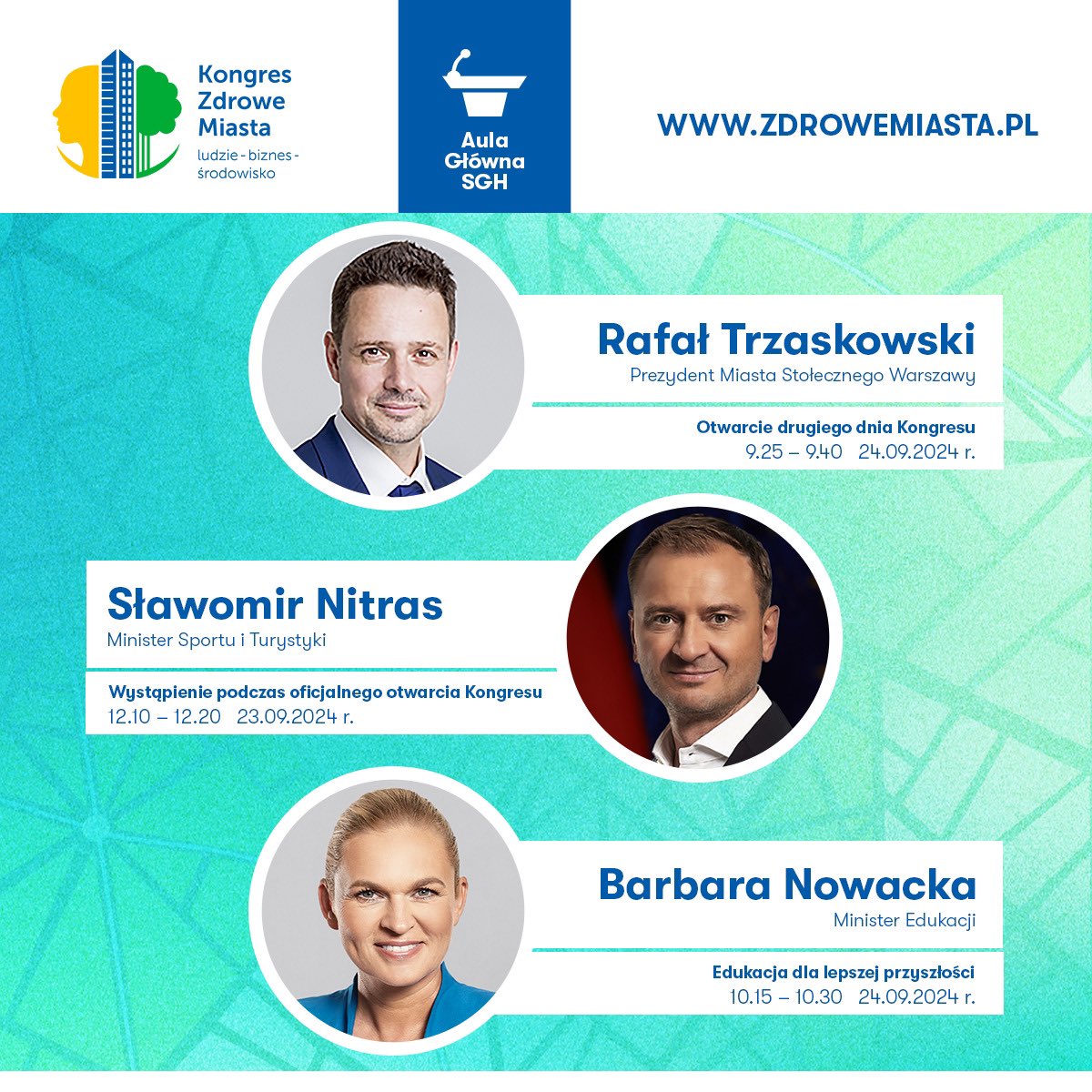 Mniej niż tydzień dzieli nas od inauguracji Kongresu <a href="/ZdroweMiasta/">Zdrowe Miasta</a> . Kreśląc, wraz z naszymi znakomitymi partnerami – <a href="/SGHWarsaw/">SGH w Warszawie</a> i ruchem <a href="/OpenEyesEconomy/">Open Eyes Economy</a>  - wizję tej nowej inicjatywy, myślałam o pozytywnej energii, która będą towarzyszyć naszym działaniom, ale przede wszystkim