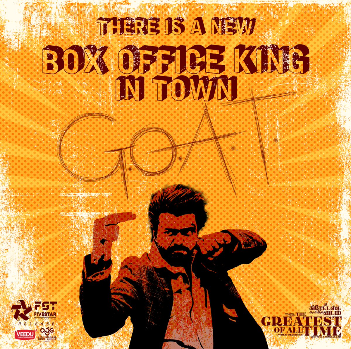LFSCinemasMY's tweet photo. 👑 A LION IS ALWAYS A LION 👑
The undisputed BOX OFFICE KING is #GOAT @actorvijay 🔥
NOW IN CINEMAS 🍿
#ThalapathyThiruvizha #GOATCloneChallenge #FSTGOAT #ROAD2GOAT #Goatcha
@Ags_production @VeeduProduction #FST #FiveStarTrading https://t.co/hFmVGyof5s