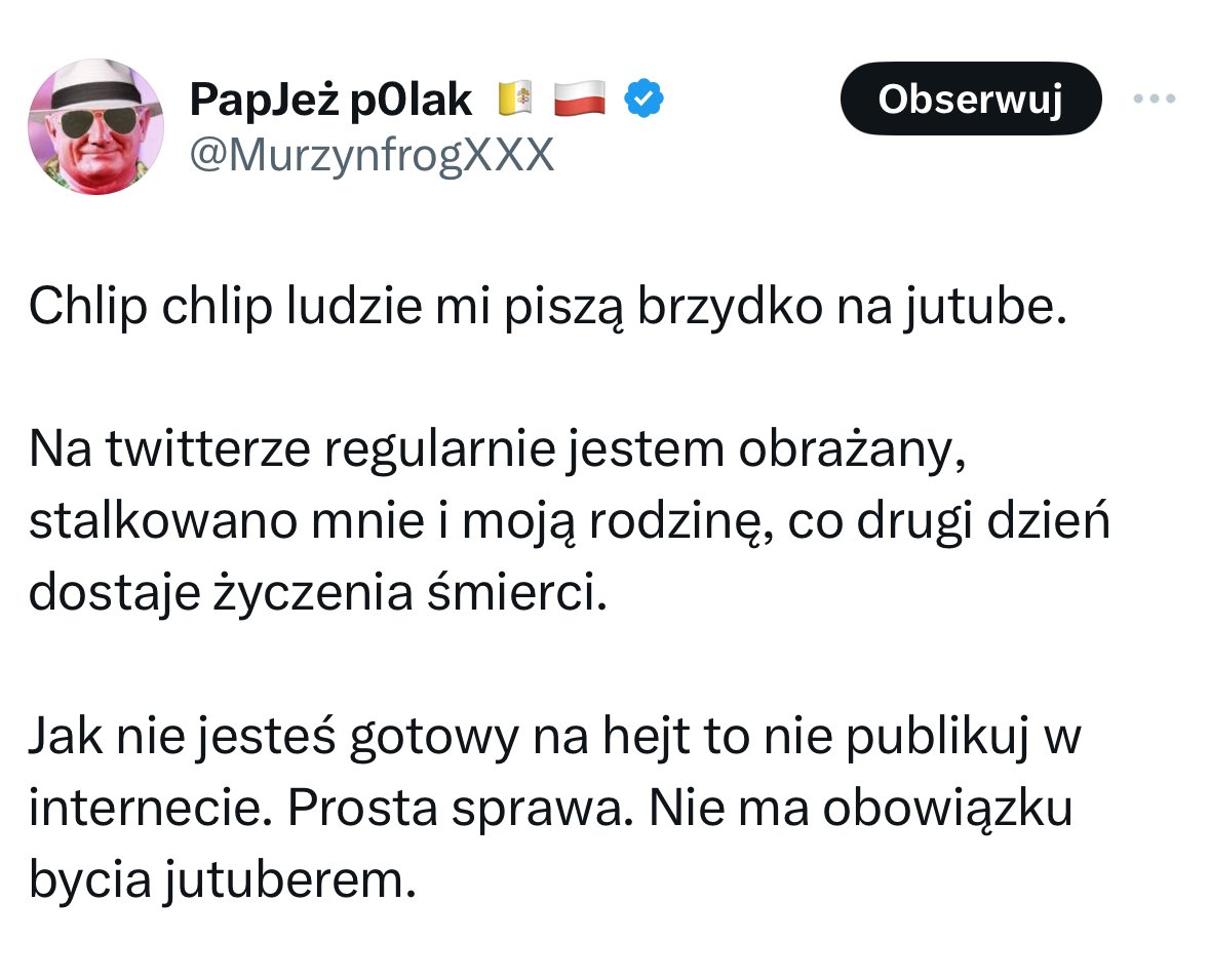 BotObronnNr1's tweet photo. @karol_karolix @MurzynfrogXXX Nie ma obowiązku bycia Xitterowiczem https://t.co/foaAXknAKm