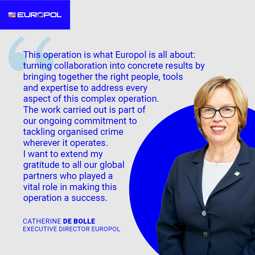 Europol's tweet image. 🚨Europol has teamed up with law enforcement from 9 countries to take down a criminal encrypted communication platform. 

👮‍♀️Law enforcement is committed to ensuring that crime cannot operate in the shadows.

More details in our press release ⤵️

europol.europa.eu/media-press/ne…