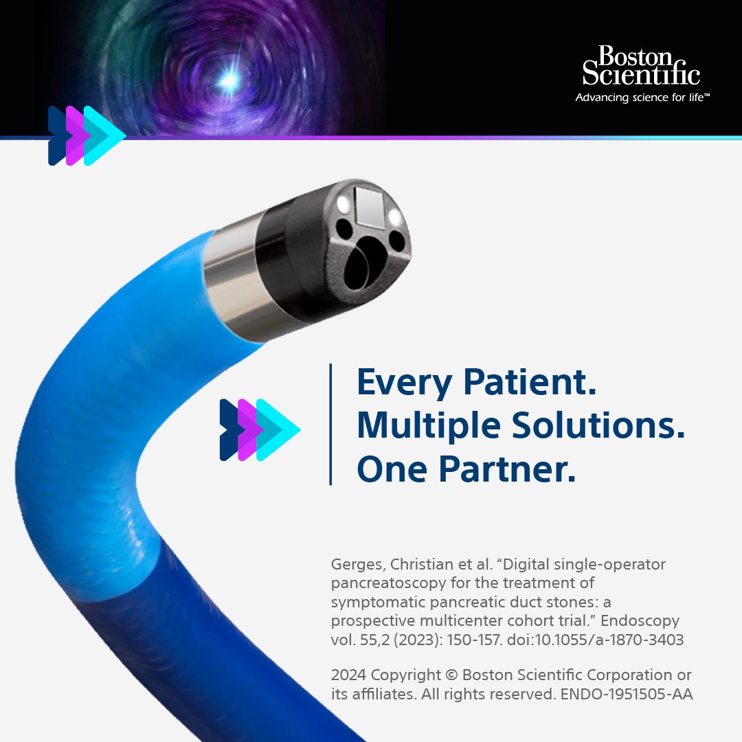 BSCEMEA_Endo's tweet image. Did you know that #SpyGlassDS guided stone clearance for symptomatic pancreatic stones is significantly more effective and significantly reduces pain in these patients when indirectly compared to extracorporeal shock wave lithotripsy? bit.ly/3Ty62tw 

#Cholangioscopy