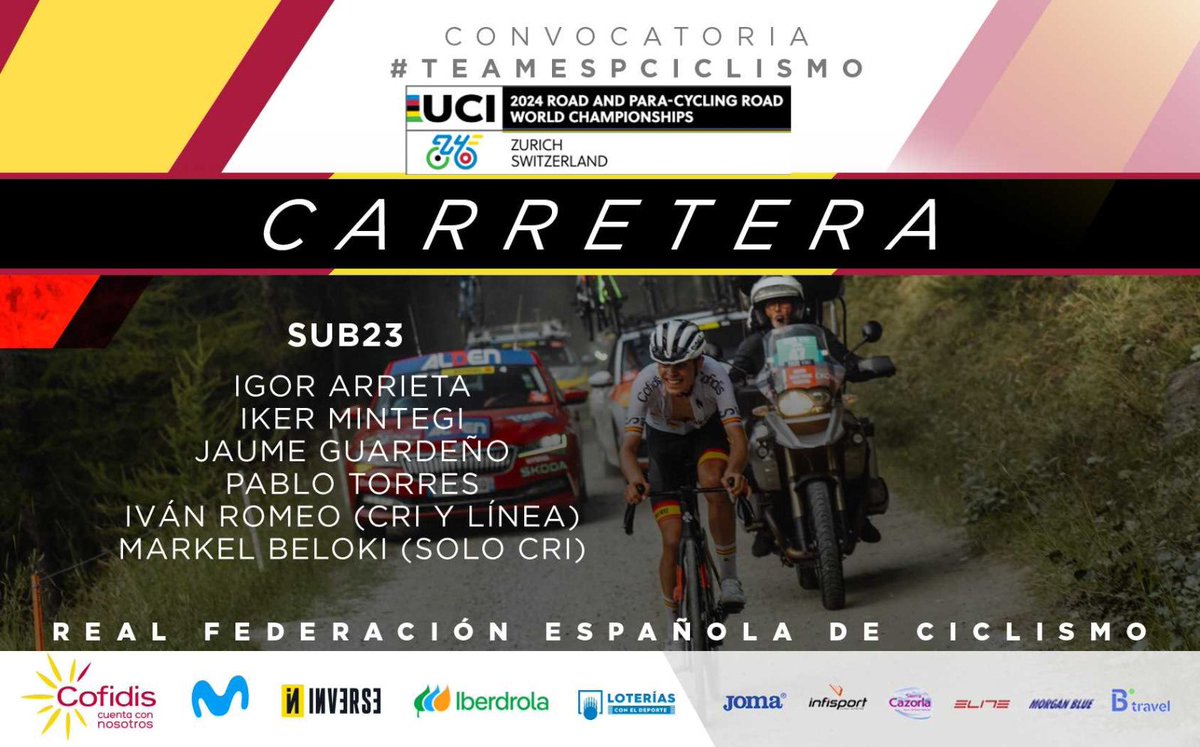 rafaeldiazjusto's tweet photo. Esta convocatoria me deja claro que la categoría sub23 en España fuera de pro no existe.  Pensar lo que os digo o se le da una vuelta al sistema o algo no encaja. No veo convocado a ningún Sub23 de equipos amateur. https://t.co/qL3q45ZLmG