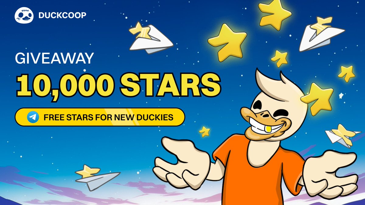 DUCKS (@ducks_realcoop) on Twitter photo π DuckCoop Giveaway 10,000 Telegram Stars βοΈ
Here we go again! DuckCoopβs got another #Giveaway for our amazing <a href="/telegram/">Telegram Messenger</a> fam. This time, 100 lucky new duckies in the DUCKS Channel are getting Telegram Stars!
π° Total Rewards: 10,000 Telegram Stars
β° End Time: 9:00 UTC, 23 π DuckCoop Giveaway 10,000 Telegram Stars βοΈ
Here we go again! DuckCoopβs got another #Giveaway for our amazing <a href="/telegram/">Telegram Messenger</a> fam. This time, 100 lucky new duckies in the DUCKS Channel are getting Telegram Stars!
π° Total Rewards: 10,000 Telegram Stars
β° End Time: 9:00 UTC, 23