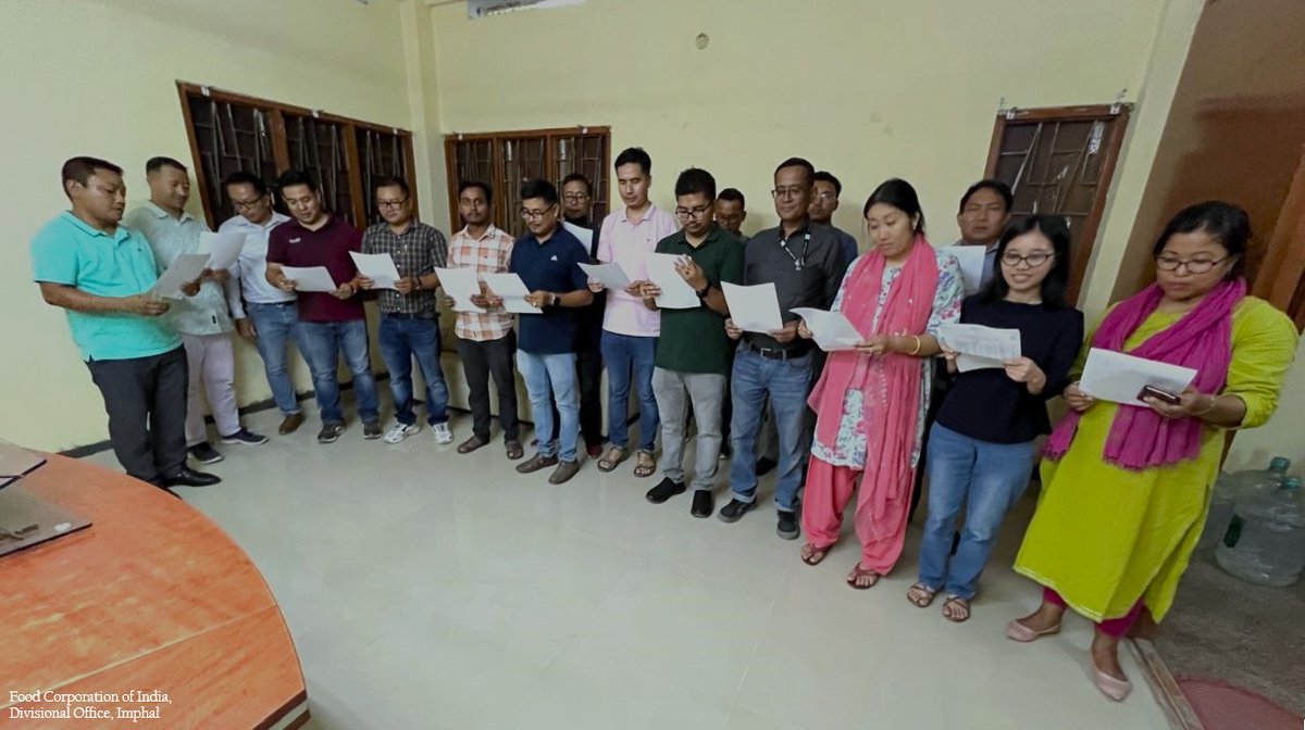 Staffs of Food Corporation of India, Divisional Office - Imphal took  pledge as part of "SWACHHATA HI SEVA - 2024" <a href="/FCI_India/">Food Corporation of India</a> <a href="/FciManipur/">FCI_Manipur</a> <a href="/fci_ne/">Food Corporation of India, Zonal Office(NE)</a>