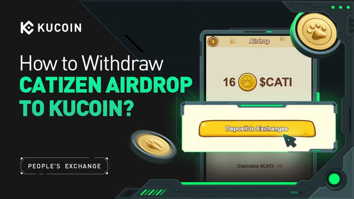 kucoincom's tweet photo. 🚨 Last Chance to Withdraw Your Catizen (CATI) Airdrop to #KuCoin! 🚨

Withdrawals close on Sept 18th, 8 AM UTC—don’t miss out! 🕗

Join the Catizen $CATI airdrop with your KuCoin Account now✨

✅ Verify your KC account
✅ Deposit (0 fees!)
✅ Maximize earnings by joining the $CATI campaign

👉 https://t.co/Eu2O40yhPH

📲 Make sure to register an KuCoin account to be part of the airdrop

#Catizen #CATI #KuCoin #Crypto #Airdrop
