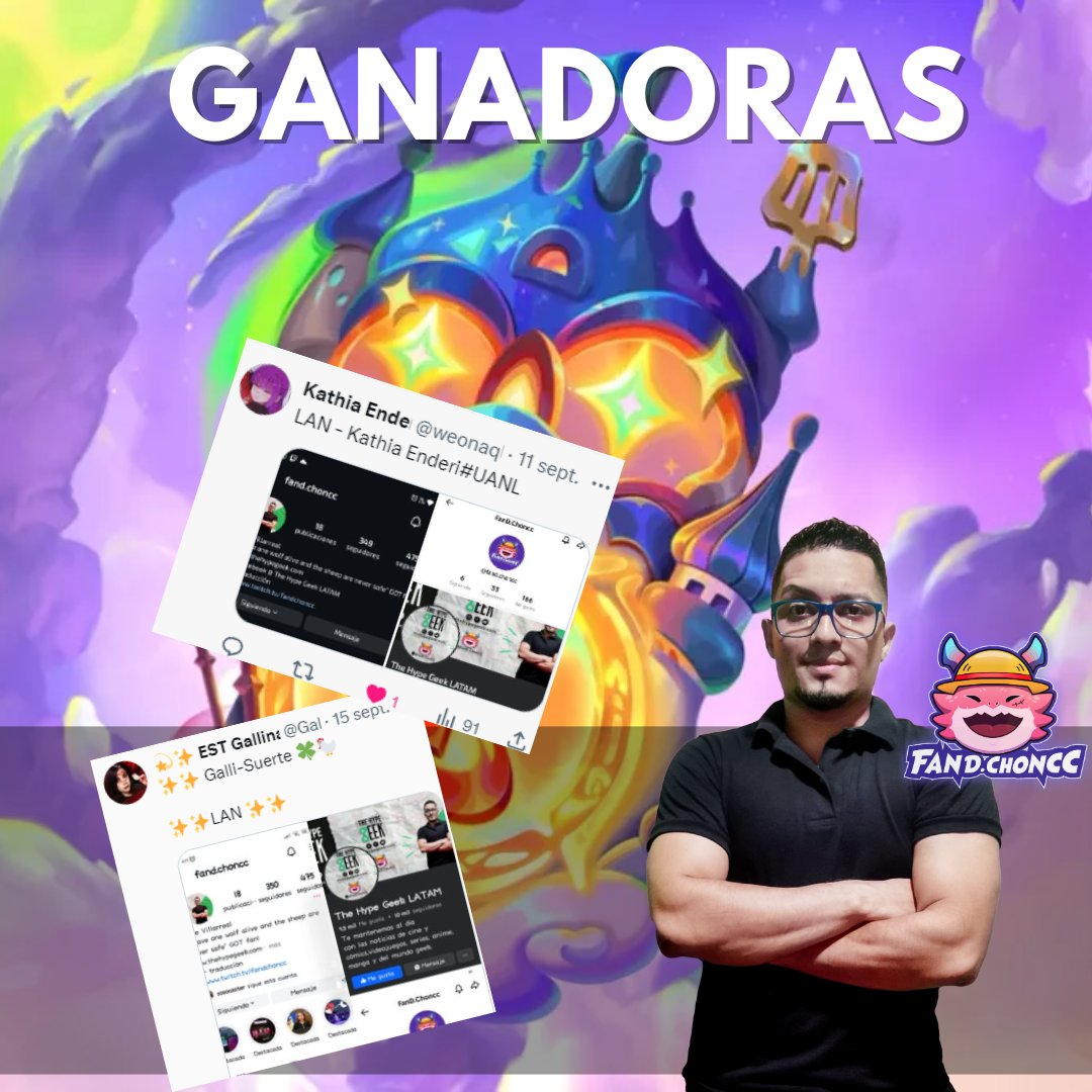 🎉 ¡Ya tengo ganadores del sorteo! 🎉

💫✨ EST GallinaCosmica (<a href="/Gallina_Cosmica/">💫✨ GallinaCosmica 💫✨</a>) 💫✨ Kathia Enderi 🇲🇽 (<a href="/weonaqlia_uwu/">Kath ❄️</a>)

¡Felicidades! 🎁 Por favor, envíenme un DM para coordinar los detalles. 

¡Gracias  por participar y estén atentos para más sorpresas! 👀🎊