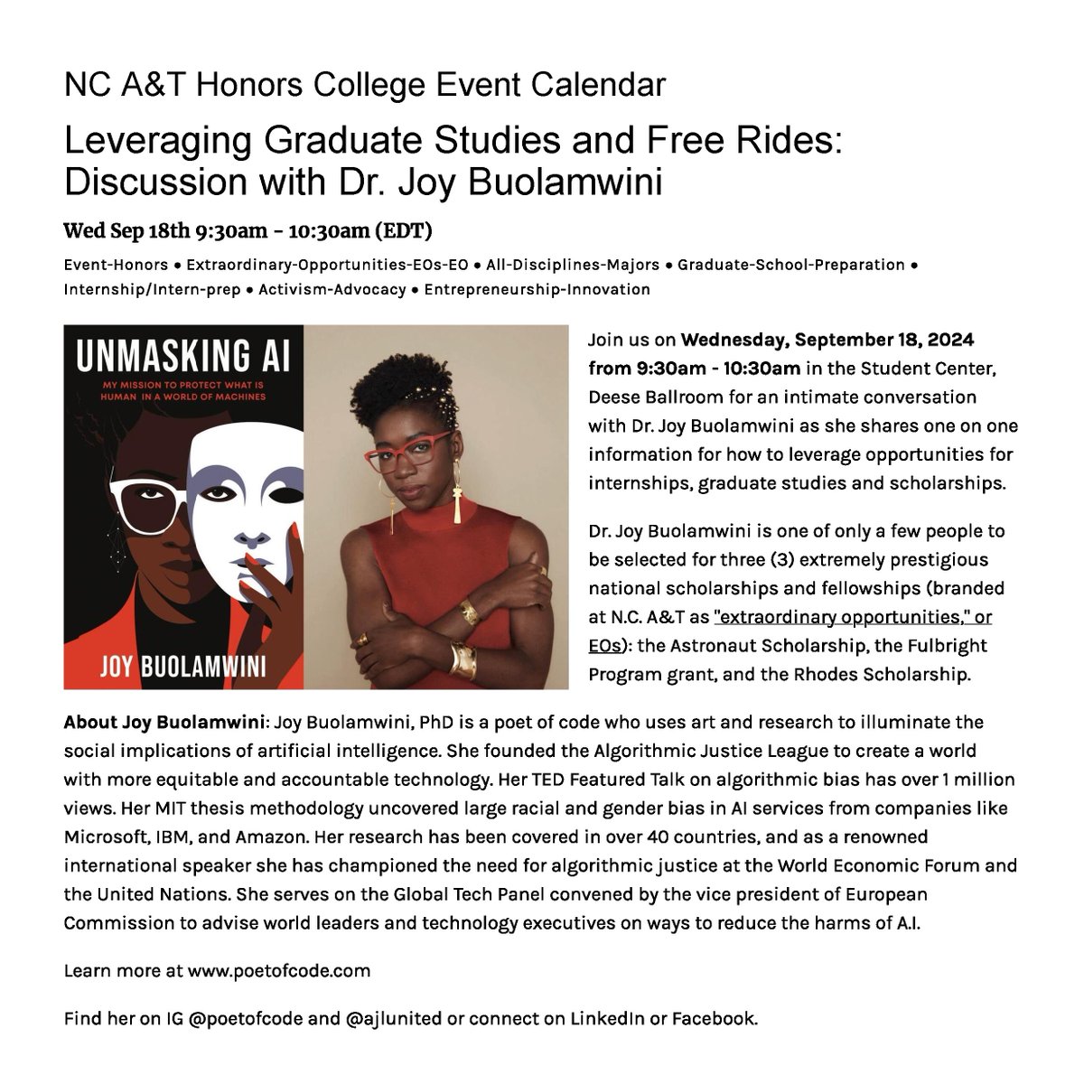 NCAT Extraordinary Opportunities tweet media