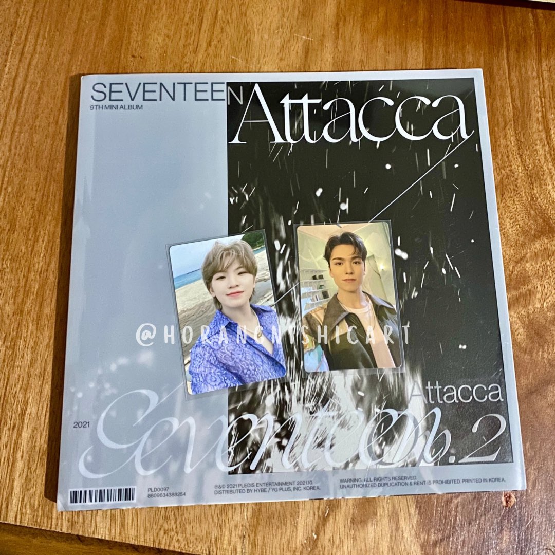 horangnishicart's tweet photo. WTS LFB SVT PH | #hncartsells 

✷ svt attacca set: unsealed op2 (full inclu) + woozi &amp; vernon pc

– free: 4 power of love trading cards
– ₱600 + lsf
– x sensi &amp; impatient
– dm to claim

⌗ seventeen attacca hiphop unit carver photocard https://t.co/LHpVXoBVmh
