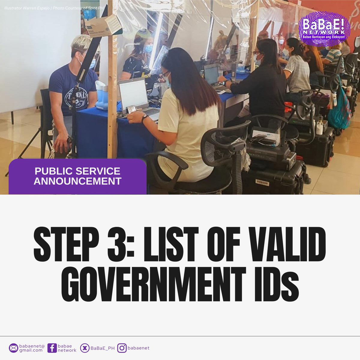 BaBaE_PH's tweet photo. REGISTRATION 101 🗳️💡 Valid Government IDs 🪪

🚨 Only 12 Days Left to #RegisterToVote! Until September 30 Only!

#RegisterNow #VoterRegistration #VotePH #Halalan2025 #YourVoteMatters https://t.co/Ab3o2QE4yK