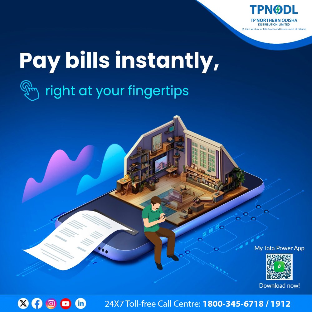 tpnodl_odisha's tweet image. Make your electricity bill payment seamless and secure with #MyTataPowerApp! 
Install now for secure, eco-friendly bill payments.