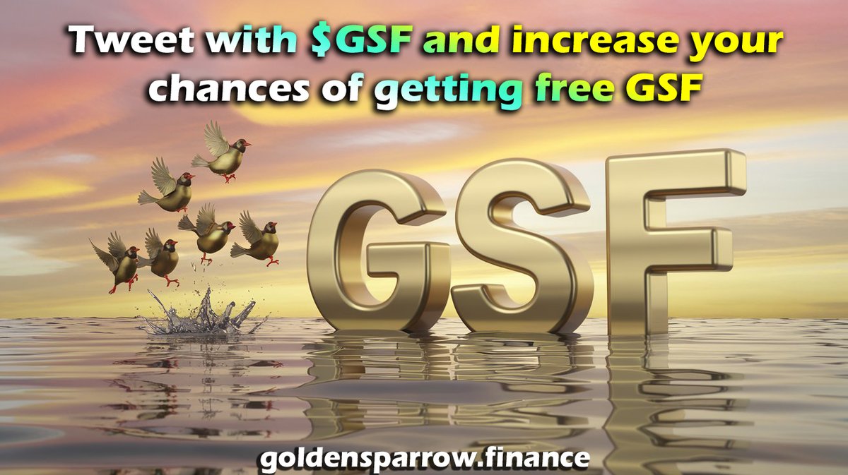 Golden Sparrow Foundation (@coingsf) on Twitter photo Follow <a href="/CoinGSF/">Golden Sparrow Foundation</a> and Tweet with #CoinGSF and increase your chances of getting free GSF
$GSF Gives You #BNB In Reward .
#cryptocurrency #Crypto
<a href="/CryptoCypher30/">Crypto Cipher</a> <a href="/Ekoanalizz/">EKOANALİZ 🇹🇷</a> <a href="/KyleBlake950818/">Kyle Blake</a> <a href="/AmiCatCrypto/">AmiCatCrypto</a> <a href="/ImZiaulHaque/">Zia ul Haque</a> <a href="/gifdead/">Gif⚰️®</a> <a href="/TokenMore/">(TokenMore)萌小主🍣</a> Follow <a href="/CoinGSF/">Golden Sparrow Foundation</a> and Tweet with #CoinGSF and increase your chances of getting free GSF
$GSF Gives You #BNB In Reward .
#cryptocurrency #Crypto
<a href="/CryptoCypher30/">Crypto Cipher</a> <a href="/Ekoanalizz/">EKOANALİZ 🇹🇷</a> <a href="/KyleBlake950818/">Kyle Blake</a> <a href="/AmiCatCrypto/">AmiCatCrypto</a> <a href="/ImZiaulHaque/">Zia ul Haque</a> <a href="/gifdead/">Gif⚰️®</a> <a href="/TokenMore/">(TokenMore)萌小主🍣</a>