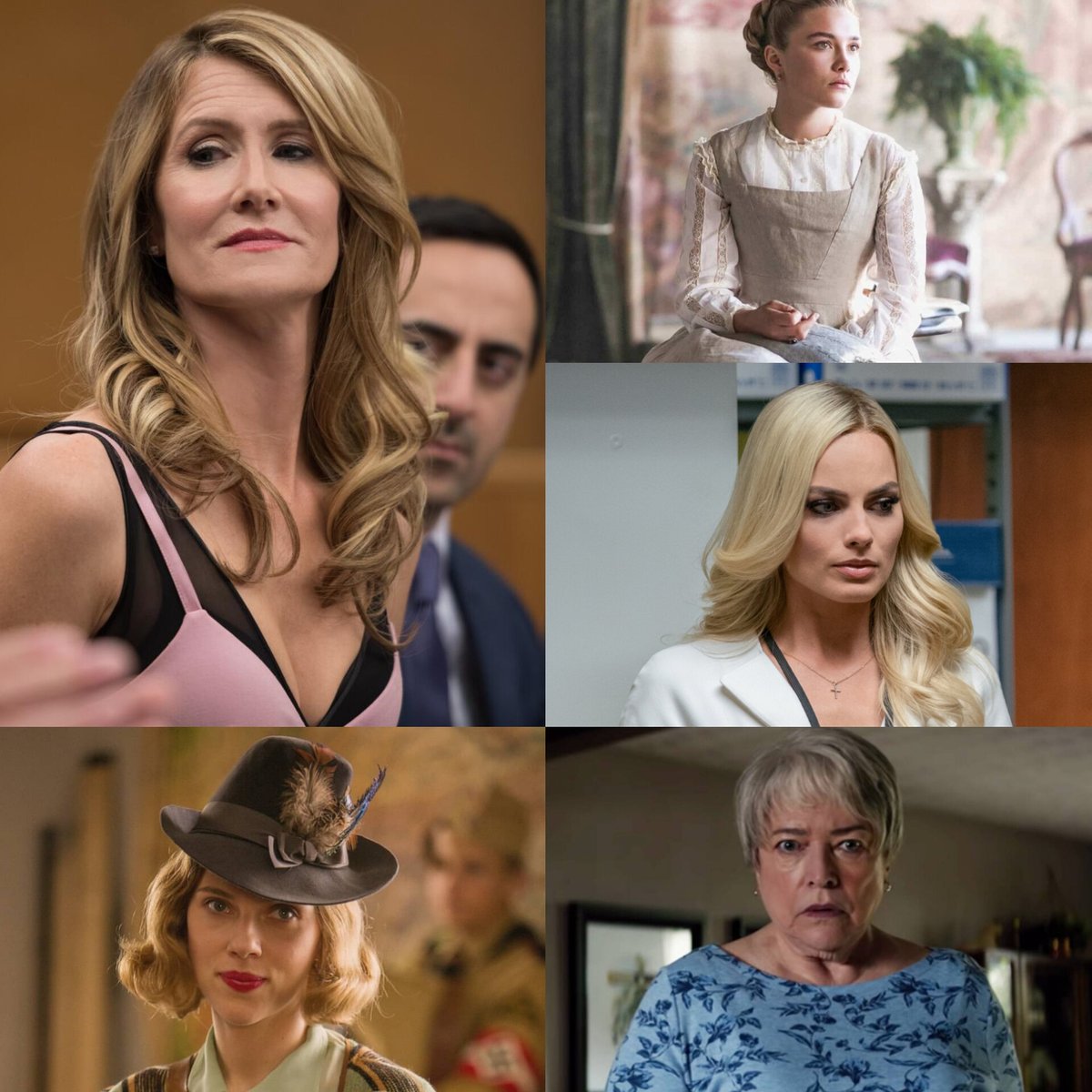 bullock25's tweet image. Cuál es tu preferida en #BestSupportingActress¿?
#Oscars2020

Laura Dern 'Historia de un matrimonio'
Kathy Bates 'Richard Jewell'
Scarlett Johansson 'Jojo Rabbit'
Florence Pugh 'Mujercitas'
Margot Robbie 'El escándalo'