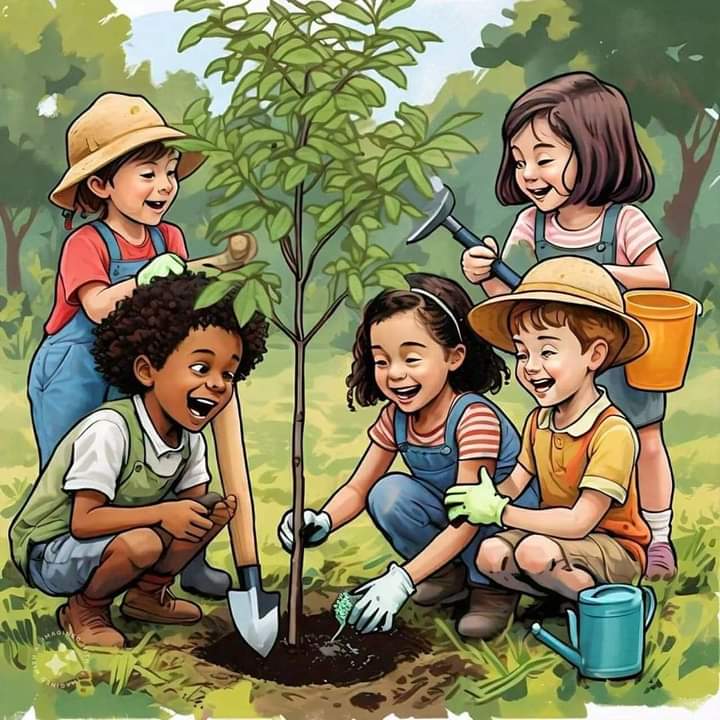 Please plant trees, save the earth, make the future safe, make children aware of trees🙏🏻🌍🌳🌍🙏🏻