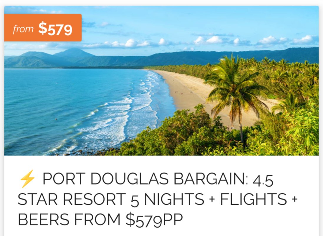 Do you need a break?

Limited time offer.

Port Douglas Bargain: 4.5 Star Resort 5 Nights + Flights + Beers from $579pp

Click Here to Find Out More - 24hoursinsydney.com.au

The 4.5 Star Silkari Lagoons Port Douglas.

#yougottalovesydney #portdouglas #holiday