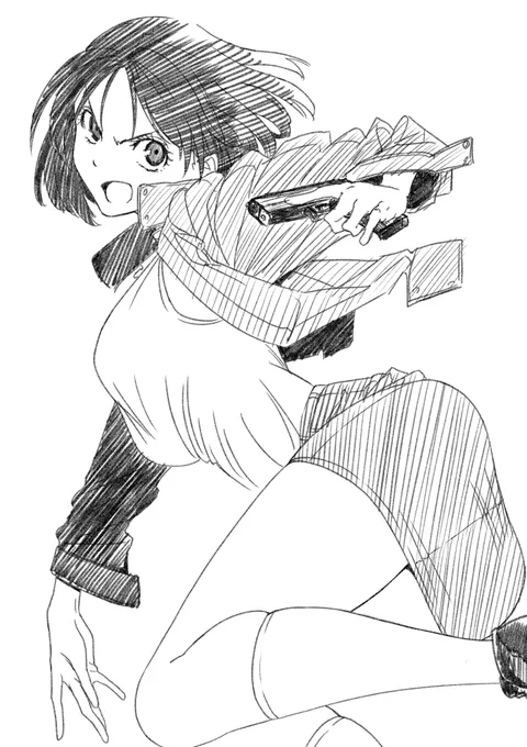 こんな感じの主人公で描いてみたい。 