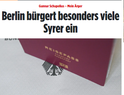 Taykra's tweet image. In #Berln wurden im verg Jahr 9041 Ausländer eingebürgert. In diesem Jahr stieg die Zahl der Einbürgerungsanträge auf ein Rekordhoch v 28 716, das sind 40% mehr als im Vorjahr. Der Senat hat es sich zum Ziel gesetzt, 20 000 Ausländer pro Jahr einzubürgern. bild.de/regional/berli…