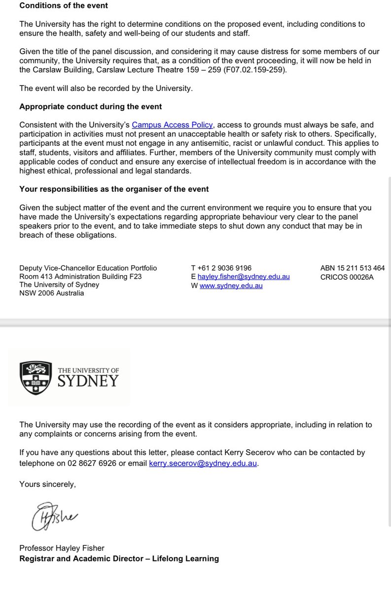 USyd Students for Palestine tweet media