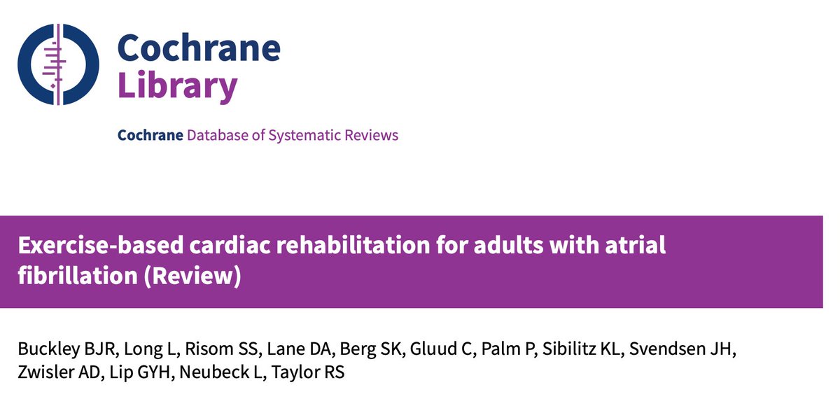 Liverpool Centre for Cardiovascular Science (@liverpoolccs) on Twitter photo Exercise‐based cardiac rehabilitation for adults with atrial fibrillation - Buckley, BJR - 2024 | Cochrane Library #Afib #exercise <a href="/LHCHFT/">LHCH</a> <a href="/LJMU_Health/">LJMUHealth</a> <a href="/LivHPartners/">Liverpool Health Partners</a> cochranelibrary.com/cdsr/doi/10.10… Exercise‐based cardiac rehabilitation for adults with atrial fibrillation - Buckley, BJR - 2024 | Cochrane Library #Afib #exercise <a href="/LHCHFT/">LHCH</a> <a href="/LJMU_Health/">LJMUHealth</a> <a href="/LivHPartners/">Liverpool Health Partners</a> cochranelibrary.com/cdsr/doi/10.10…