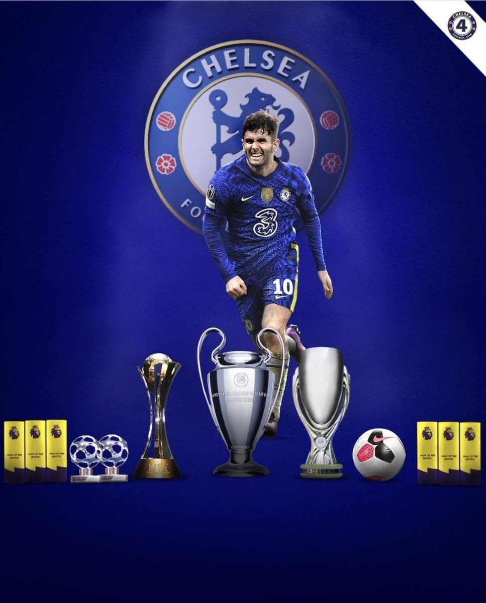FrankKhalidUK's tweet photo. The trophies and awards won by Christian Pulisic at Chelsea. https://t.co/haJZBljm2r