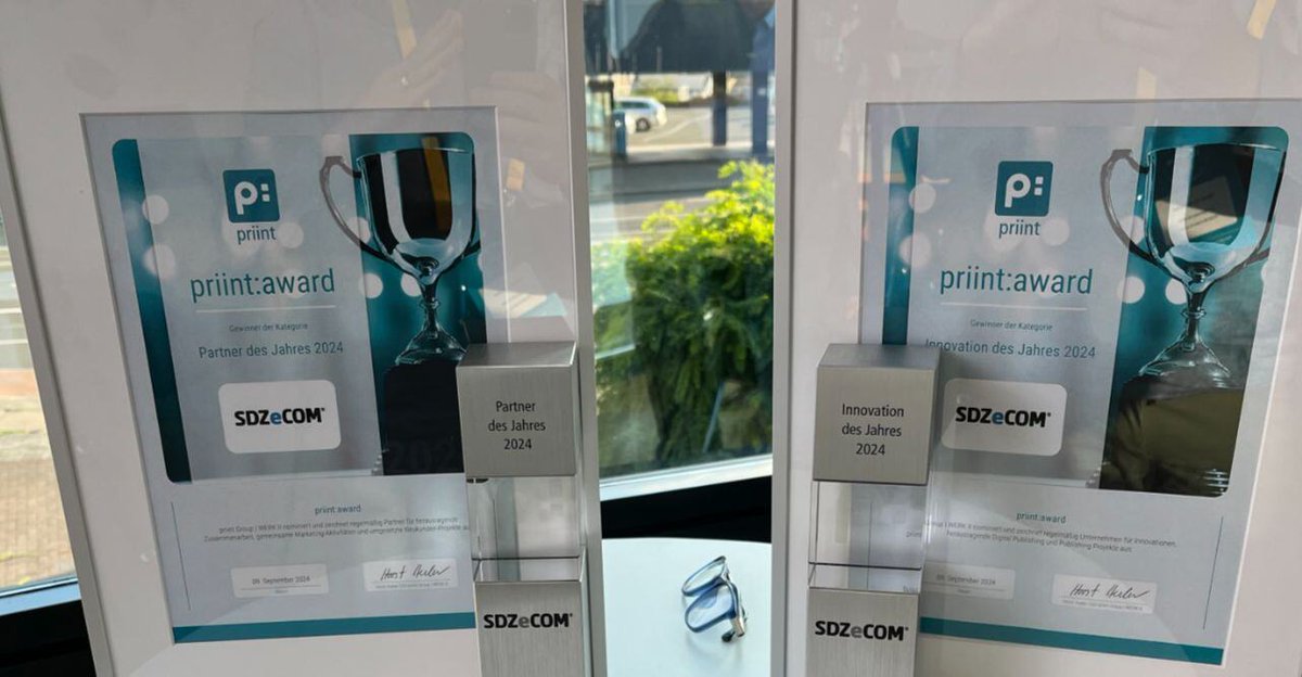 Wir sind total happy 🎉 über die 2 Awards, die wir gestern im Rahmen der priint:day-Veranstaltung erhalten haben. 

Vielen Dank an unsere Kunden, an die <a href="/priint/">priint.com</a> und an alle Kollegen/innen bei SDZeCOM für die tolle Zusammenarbeit. 😍

#Award #priint #Publishing