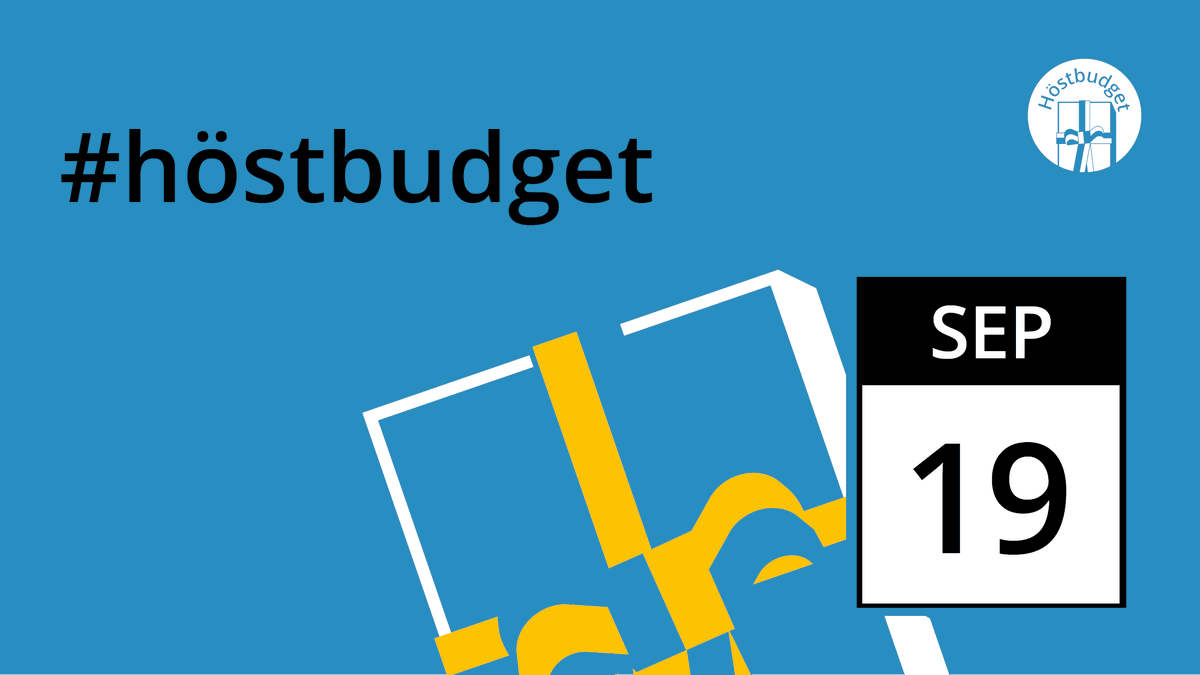 FinansdepSv's tweet image. I morgon kl. 08.00 lämnas regeringens #höstbudget till riksdagen.

Du kommer hitta all information om budgeten på regeringen.se/budget