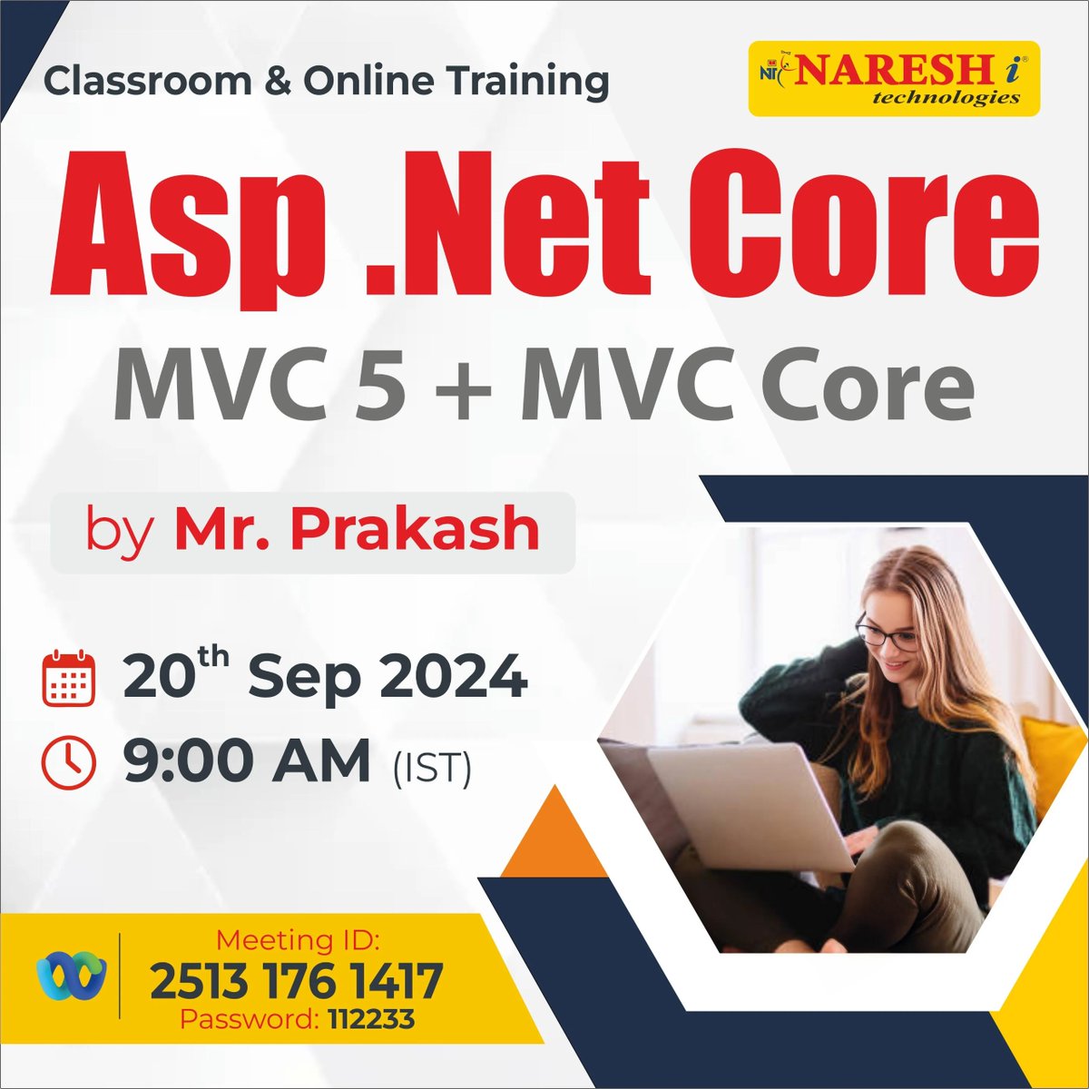 NItTejaswini's tweet image. 🔴  FREE DEMO 🔴 
✍️Enroll Now: shorturl.at/BWx0r
👉Attend Free Demo On Asp .Net Core [MVC 5 + MVC Core 8] by Mr. Prakash
📅Demo On: 20th September @ 9:00 AM (IST)

#Aspdotnet #mvccore #mvc5 #MVC8 #AspNetCoreDevelopment #programming #DotNetProgramming #WebDevelopmentTips