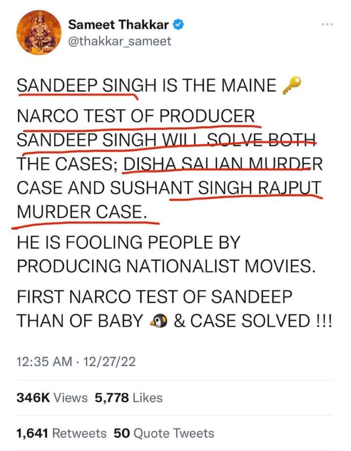 BanasreeDhar1's tweet image. We Want Justice InSSRCase
📌MURDER nt RULED OUT✅
👇
SSR FAINTED?
👇
Wanted2 XPOSE BIG in d &apos;PRESS
CONFERENCE&apos; afterDISHA?
👇
@MumbaiPolice S THEORY❌
📌MVA GONE &amp;amp;
PITHANI GOT BAIL?
Y ws he ALLOWED 2 STAY atMB
after SSR MURDER?👈
@CBIHeadquarters
@narendramodi
#ArrestSandeepSingh