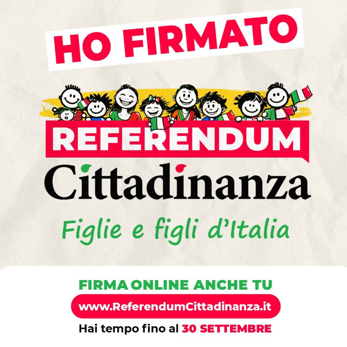 fraghirra's tweet photo. Il #referendum propone di ridurre da 10 a 5 gli anni di #residenza legale in #Italia richiesti per poter avanzare la domanda di #cittadinanzaitaliana.
Firma anche tu, aiutaci a raggiungere 500 mila firme entro il 30 settembre!
👉🏻 https://t.co/CtG5njbgZA https://t.co/mWvHX9OYrl