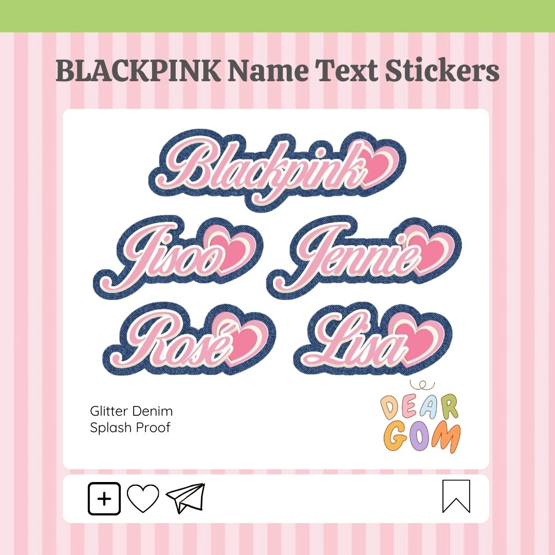 deargomph's tweet image. #gommiestickers

🩰blackpink name text stickers

only 25 pesos each (available in holo dots pink and glitter denim)

🎀 wts lfb anik anik stickers ph blackpink jisoo jennie lisa rose