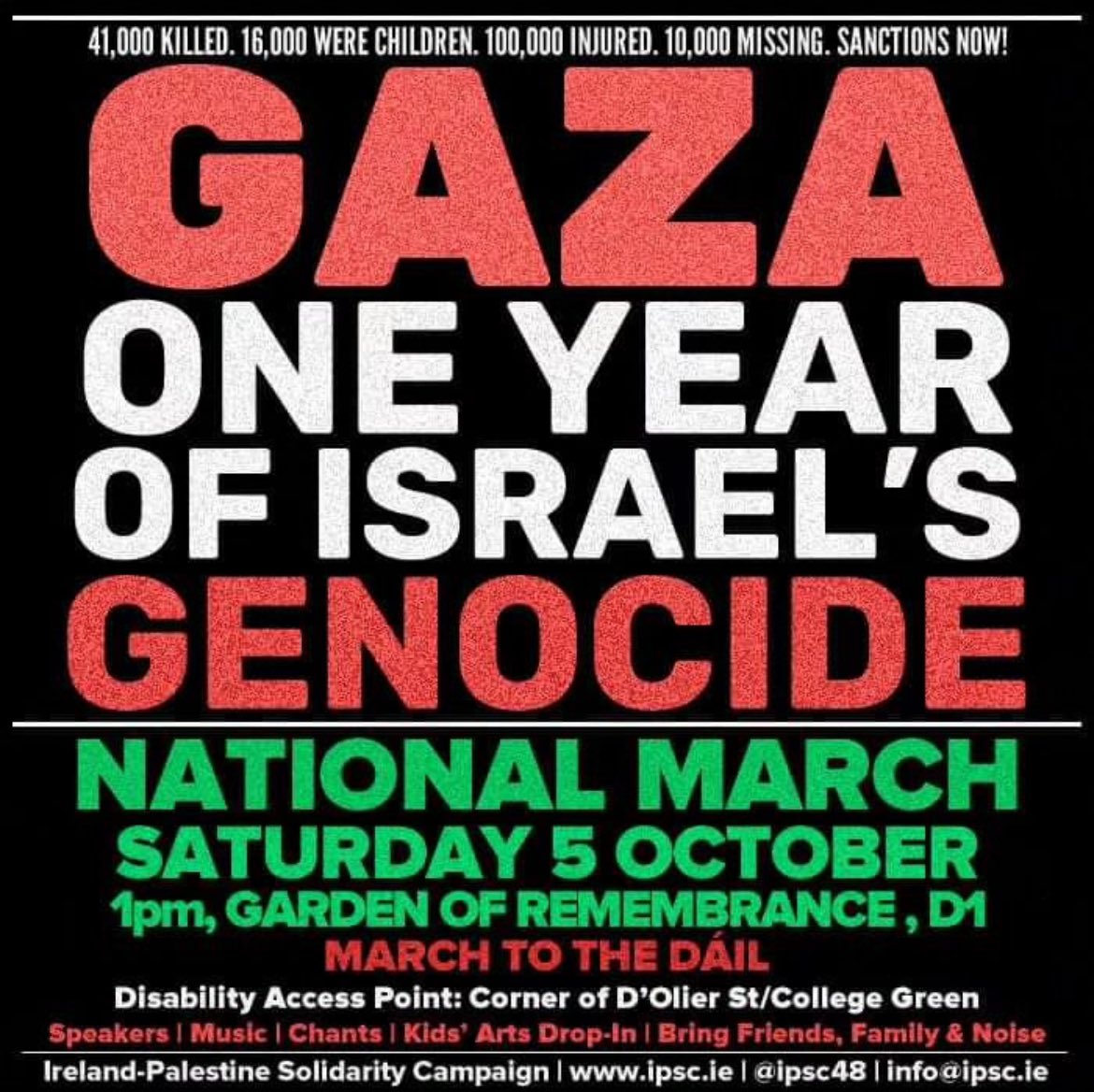 As we commemorate a horrendous milestone, one year of apartheid Israel's genocide of the Palestinian people, we have to show our government that we will not stop demanding they act to sanction Israel for its genocidal crimes.#GazaGenocide‌