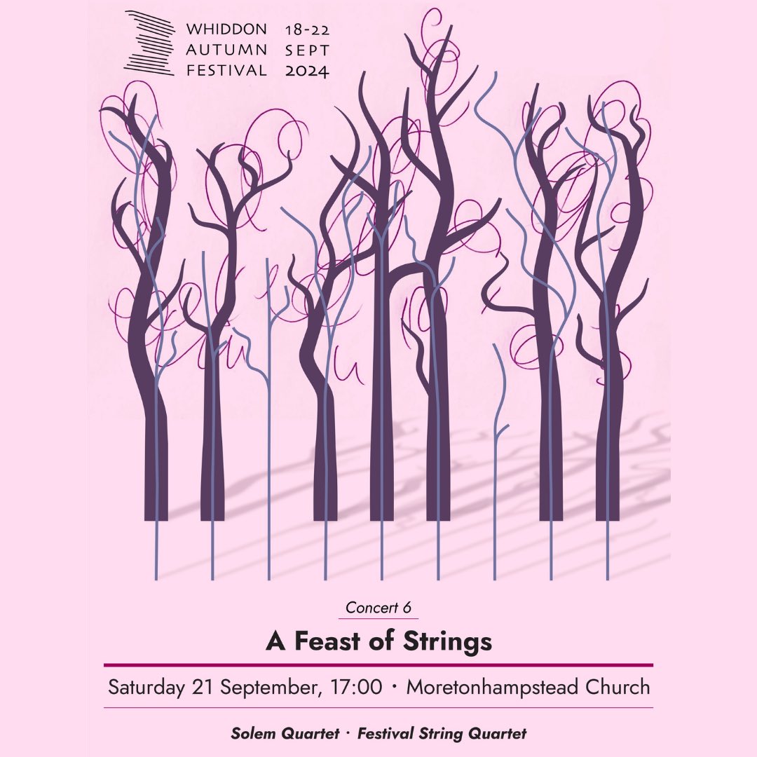 WhidAutumnFest's tweet image. 🍂 #WhiddonAutumnFestival Concert 6 🎻 A Feast of Strings in #Moretonhampstead.
Join us this Sat 21st, 5pm for a rare performance of #Mendelssohn’s String Octet, as well as #Debussy & #Boulanger from the outstanding @SolemQuartet.
🎫 FREE for U25s
➡️ WhiddonAutumnFestival.co.uk
