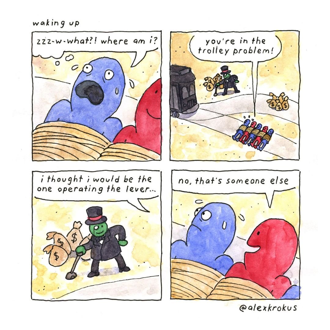 djp1974's tweet image. Somebody fixed the #trolleyproblem ...