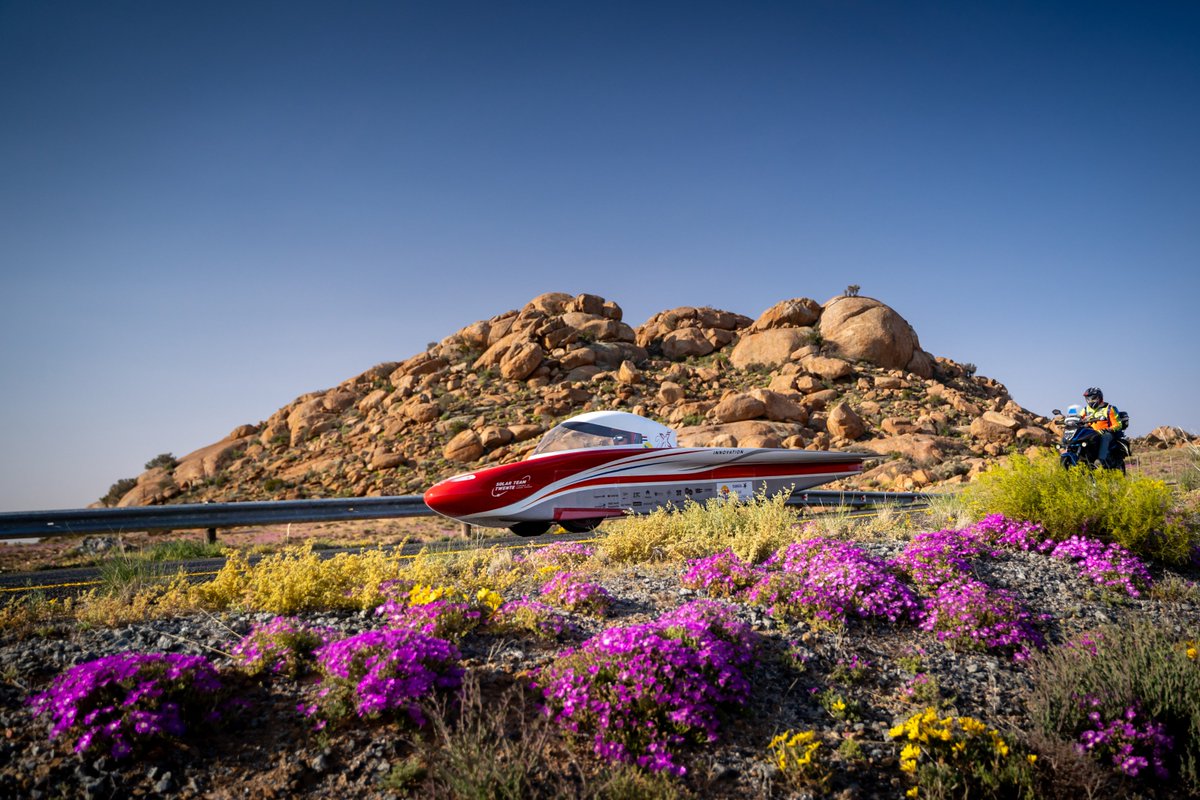 We are off for the sixth day of the <a href="/Solar_Challenge/">SasolSolarChallenge</a>! We started in 2nd position, but already managed to overtake <a href="/solarteam_be/">Innoptus Solar Team</a>. This takes us to first place on the road. 

We have some more distance to cover compared to Innoptus, so we are curious to see what teams are planning!