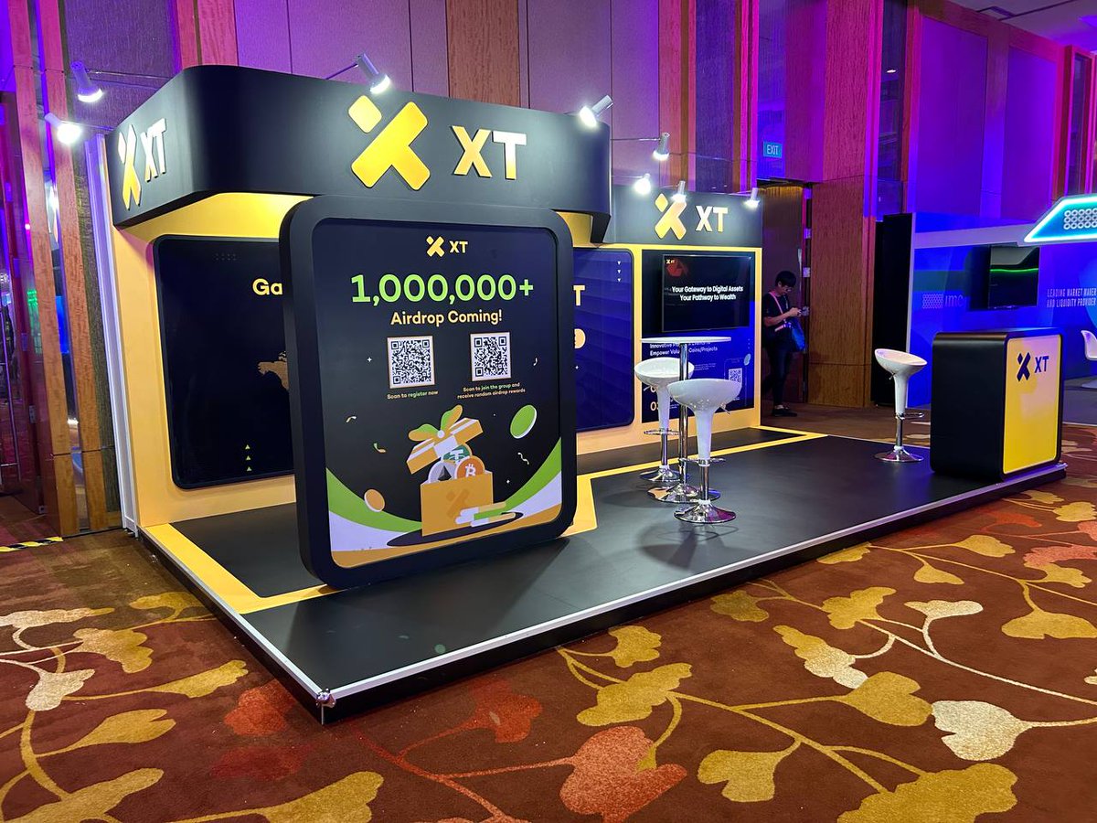 XTexchange's tweet photo. 📢 “We are no longer early to crypto. We are early to crypto being usable.”
🤩 #Token2049 SG has officially kicked off! @token2049
👋 Drop by our 🌟 booth: P126, Level 4 for exclusive merch and a great conversation — we’d love to see you!
#XT #XT6th #XTEvents #XTParty