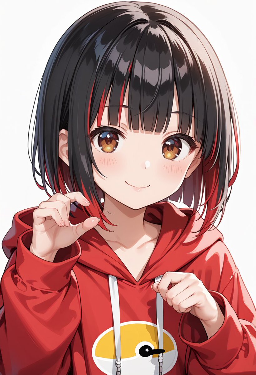 <a href="/aitoissyoni/">おとぎ話の小部屋</a> 私も生成してみました。
特徴としては、髪に赤色刺し髪、丸顔、たれ目、アヒル口ってところで生成してみました。
プロンプトはALT参照してね。