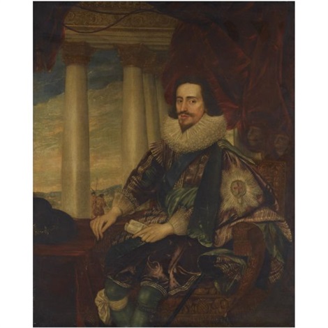 Follower of Daniel Mytens - Portrait of Charles I, seated.