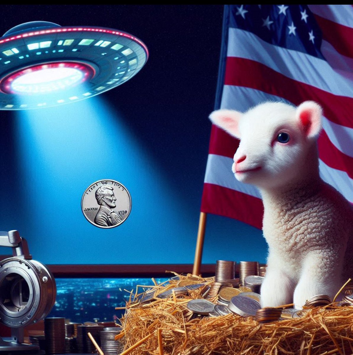 lambforfun's tweet photo. 🚀👽 Just another day in the life of #LambMemeCoin! 

Spotted a UFO while grazing in the USA! 🛸🌟

Join the flock and let’s explore the crypto universe together! 🌐💰

#Crypto #MemeCoin #UFOsighting #LambMemeCoin #ToTheMoon https://t.co/hIXCM2dyzY