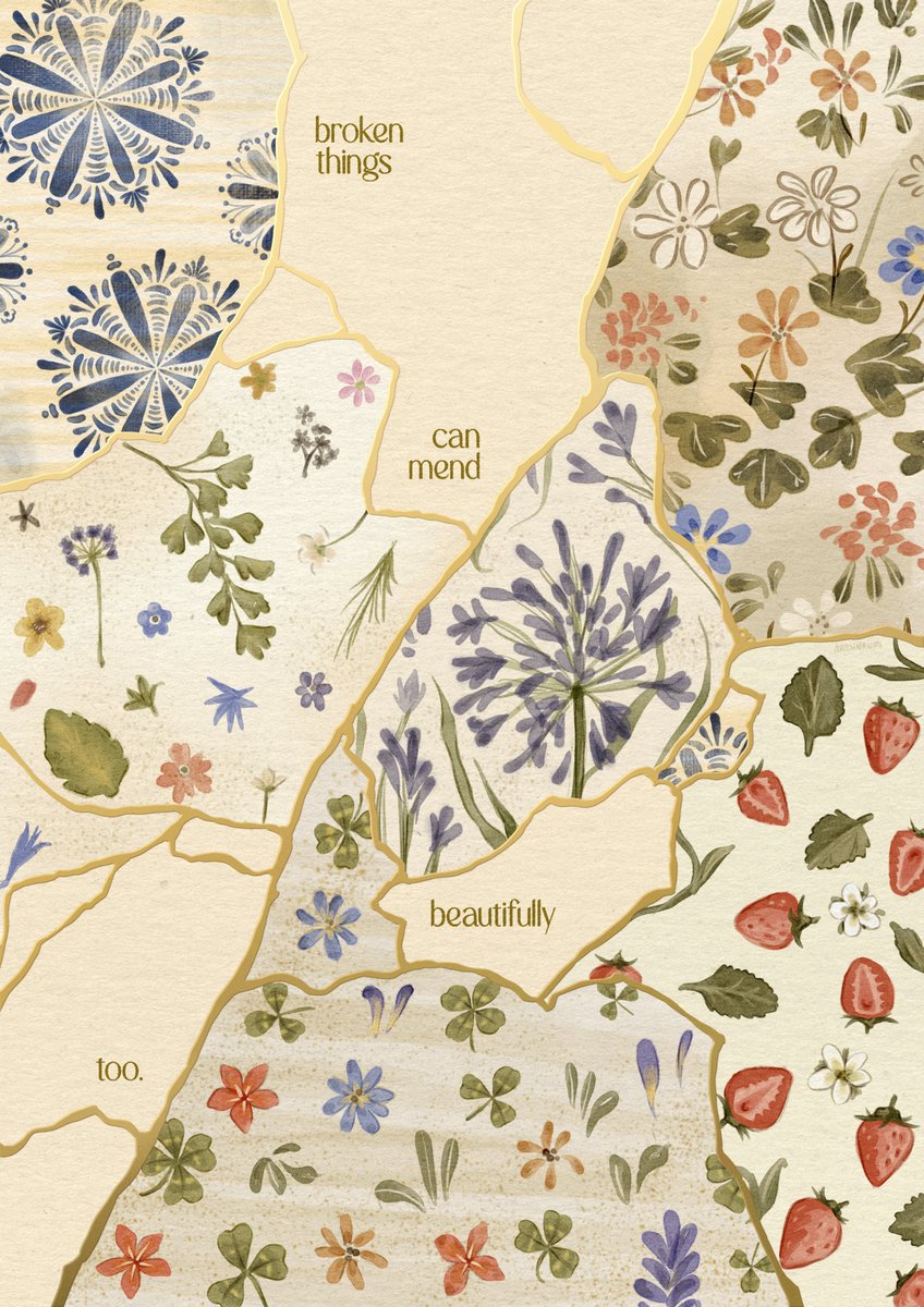 kintsugi; broken things can mend beautifully too.🍃