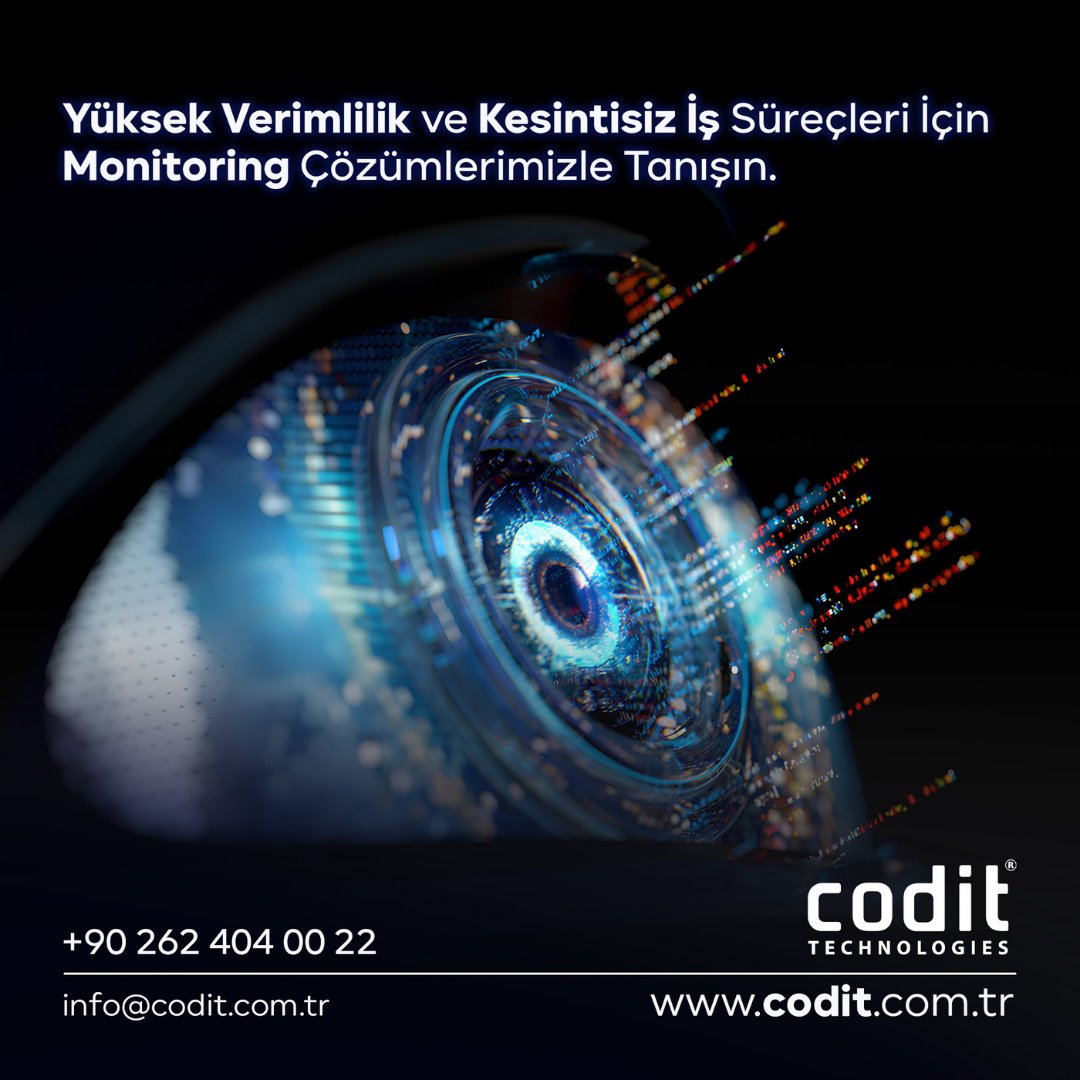CoditTeknoloji's tweet photo. 📈 Monitoring Hizmetleri ile Süreçlerinizi Daha İyi Yönetin! 🔍
Olası sorunları önceden tespit edin, işlerinizi kesintisiz sürdürün. Codit'in monitoring çözümleriyle daha güvenli olun. #Codit #Güvenlik #Kesintisizİşleyiş https://t.co/8KXP7CaZ39