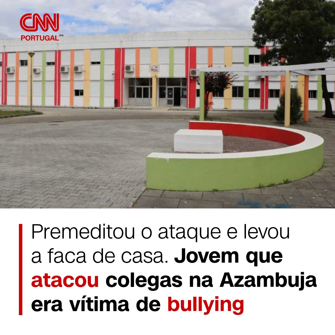 cnnportugal's tweet photo. O jovem de 12 anos que atacou seis colegas na Escola Básica da Azambuja tem um passado de vítima de bullying com base em caraterísticas físicas.
Saiba mais aqui: https://t.co/1s7vXMVzEn
#ataque #escola #aluno #jovem #azambuja #escolabasicadaazambuja #bullying https://t.co/uY0d6R3sKF