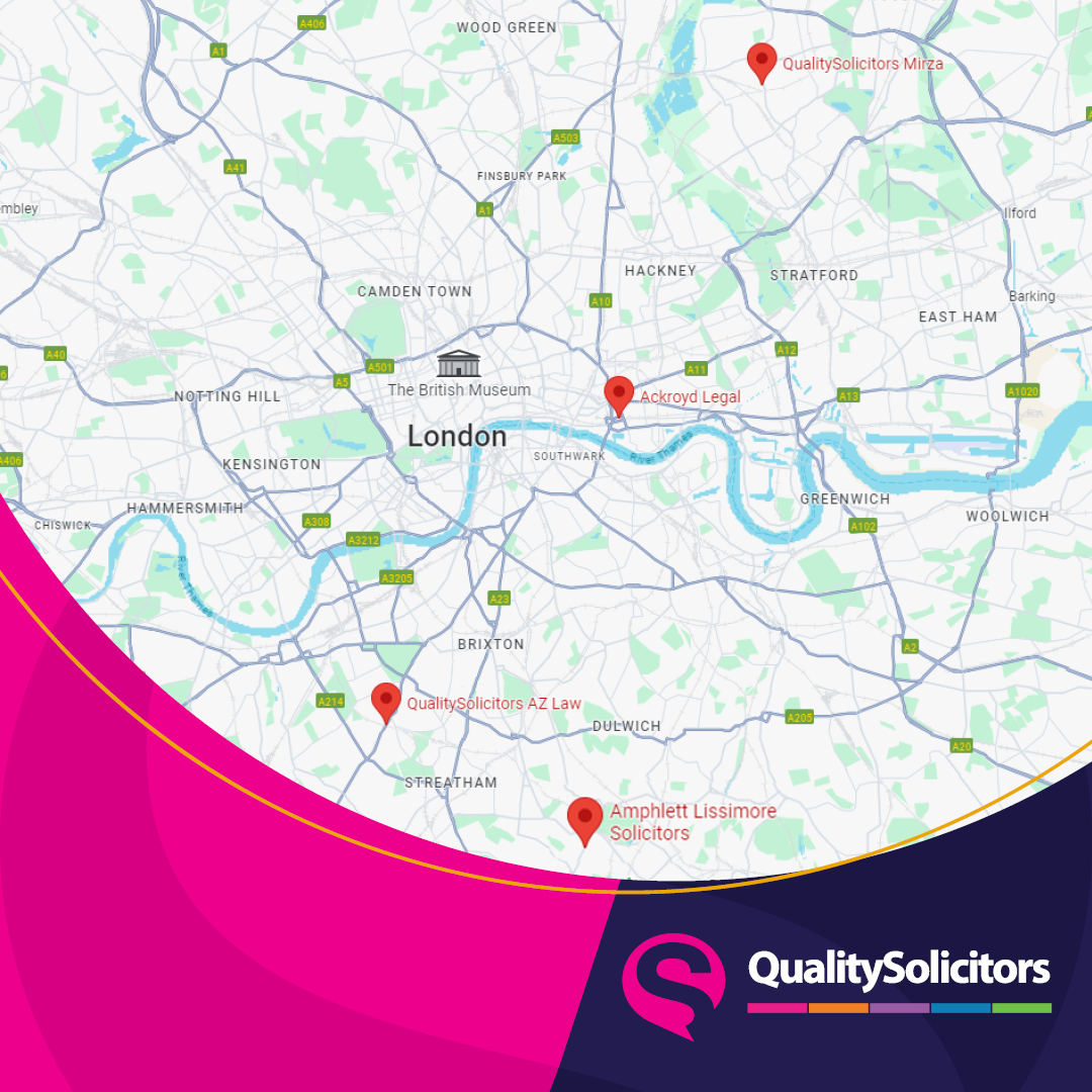 In London and need a solicitor? 
 
We've got connections! 💼🕵️‍♂️ 
 
Drop us a line, and we’ll play matchmaker with the perfect legal team.
 
📱0808 196 3305
✉️enquiries@qualitysolicitors.com