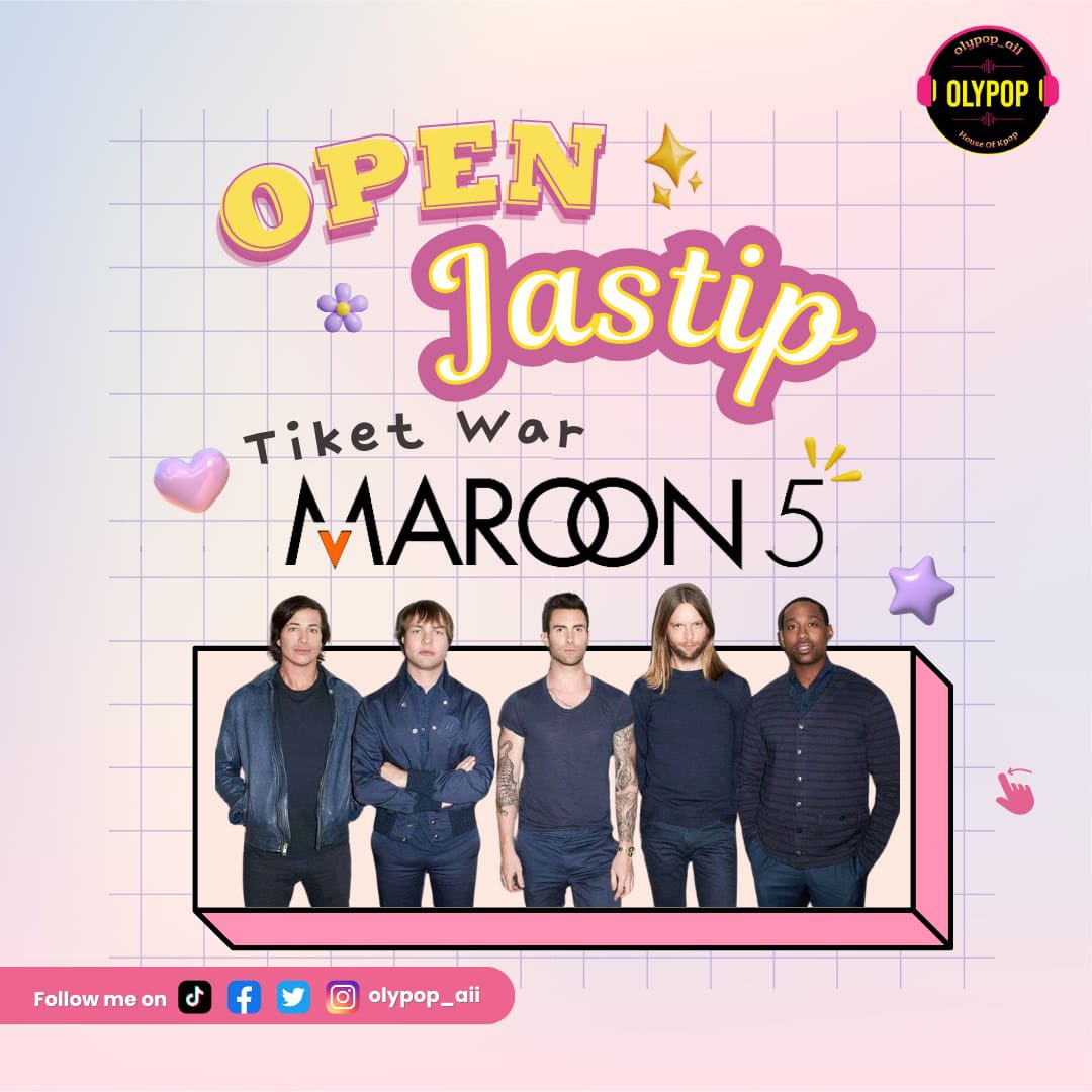 olypop_aii's tweet photo. OPEN JASTIP JASWAR MAROON 5 by OLYPOP_aii

📍JIS
📆 1 Februari 2025

T&amp;C tertera dalam form order ‼️

Link: https://t.co/q93F0SrdiQ

✅Mandiri Presale &amp; General Sales
✅Diurus sampai tiket fisik
✅Grup WhatsApp

wts wtb wta wtt maroon 5 festival early entry package cat 1 2 3 4 5 https://t.co/UJwvMBN7Zt