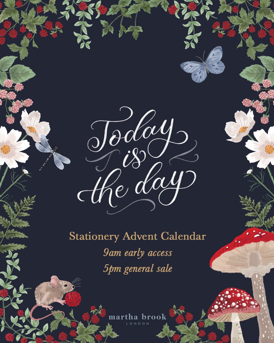 TODAY IS THE DAY! 🙌 If you signed up to our newsletter for early access to our stationery advent calendar, keep your eyes peeled!

If you’ve not signed up yet, here’s the link: bit.ly/3sTPfq6

For everyone else. I’ll post everything you need here at 5pm! 🍄🎄🌿💫